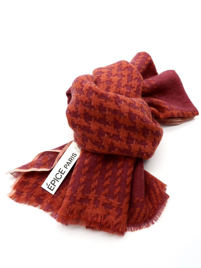 Épice Paris - Wolltuch Tweed - rot – Bild 4