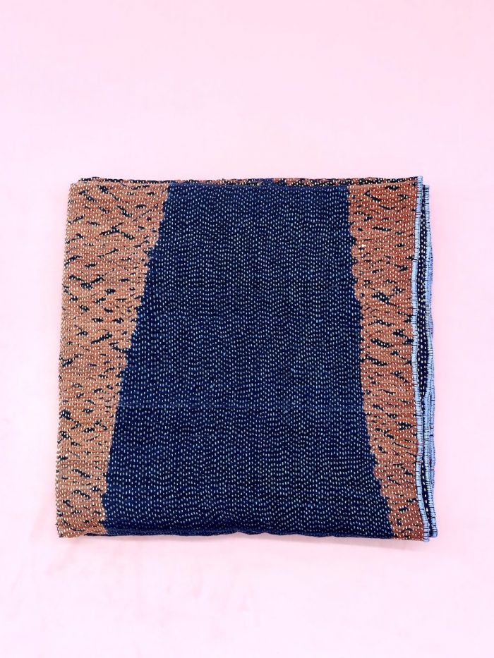 Batik-Seidenstola von Living Blue Bangladesh