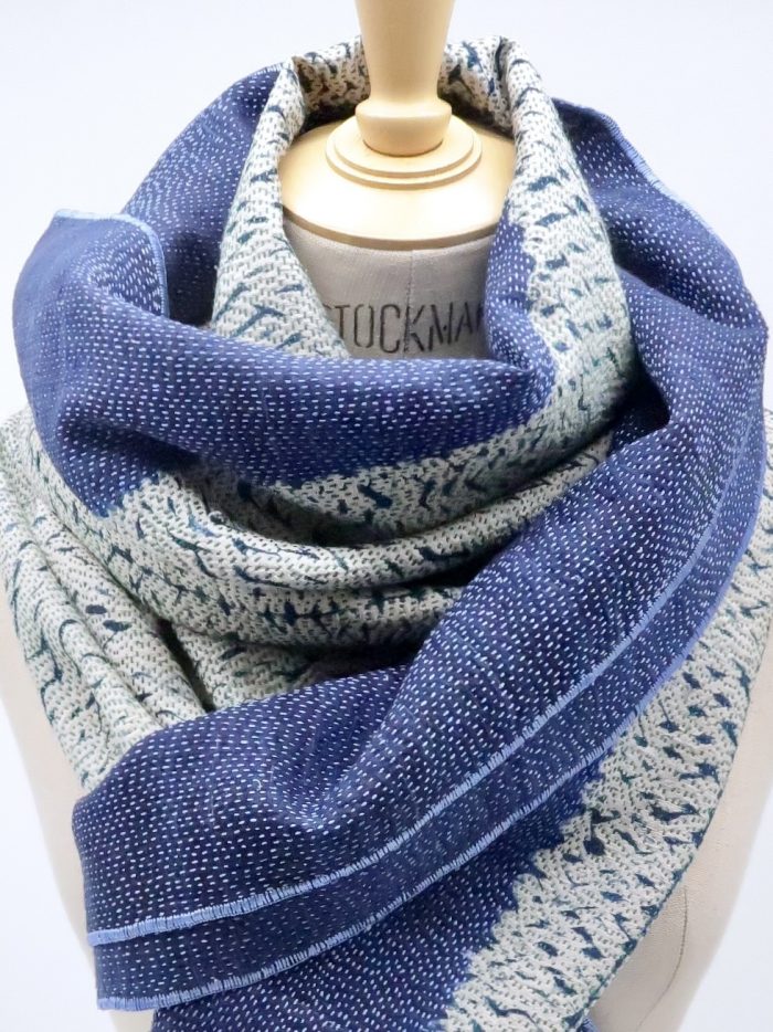 Seidentuch aus Maulbeerseide mit Shibori Quilt