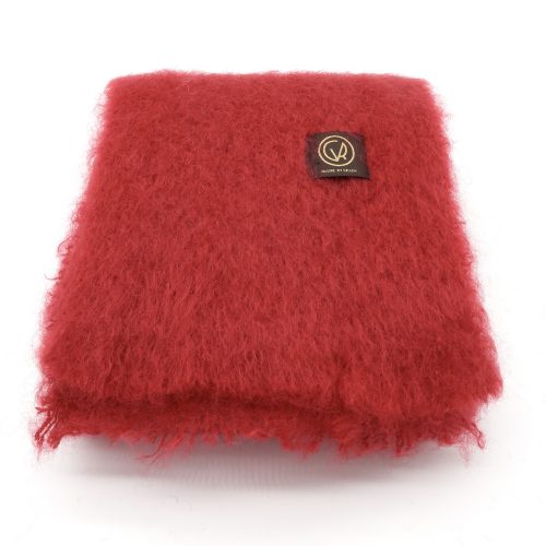 Flauschiger Schal Mohair rot