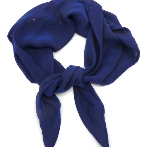 Seidentuch Karma in feinem Chiffon in blau
