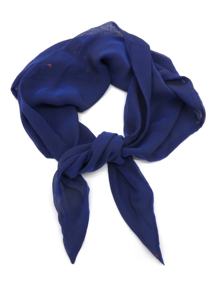 Seidentuch Karma in feinem Chiffon in blau